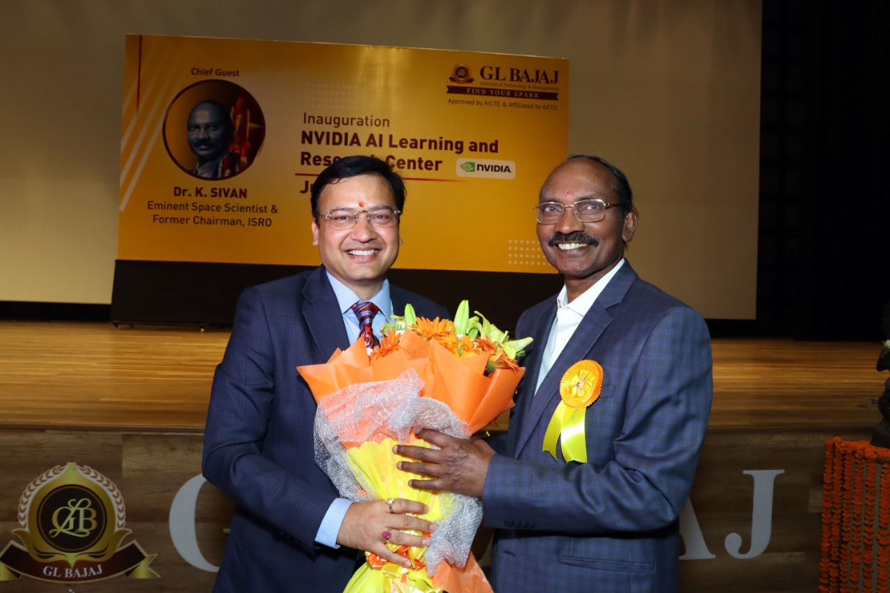 जीएल बजाज संस्थान में एनवीडीया एआई लर्निंग एंड रिसर्च सेंटर का इसरो के एक्स चेयरमैन डॉक्टर के. सिवान ने किया उद्घाटन