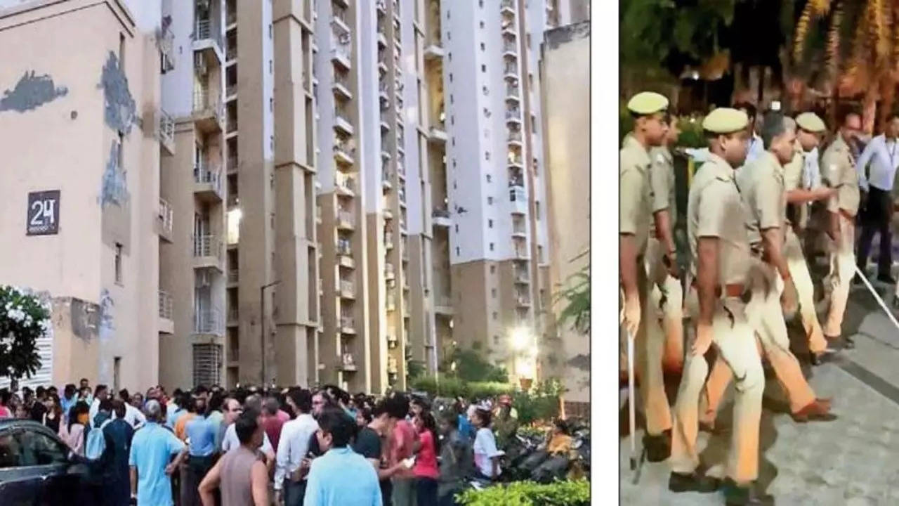 ग्रेटर नोएडा वेस्ट की ग्रीनआर्क सोसायटी में 24 वीं मंजिल से गिरकर महिला की मौत, सोसाइटी में मचा हड़कंप