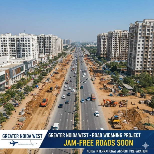 Greater Noida West Road News : अब नहीं फंसेगी सुबह-शाम की ज़िंदगी!, ग्रेटर नोएडा वेस्ट में सड़कों का होगा बड़ा विस्तार, रोड वाइडनिंग प्रोजेक्ट से जाम को लगेगा ब्रेक, टेंडर प्रक्रिया पूरी, काम जल्द शुरू होगा, सड़क बनेगी, चार लेन, तीन लेन, जिससे भारी ट्रैफिक भी आसानी से निकल सकेगा