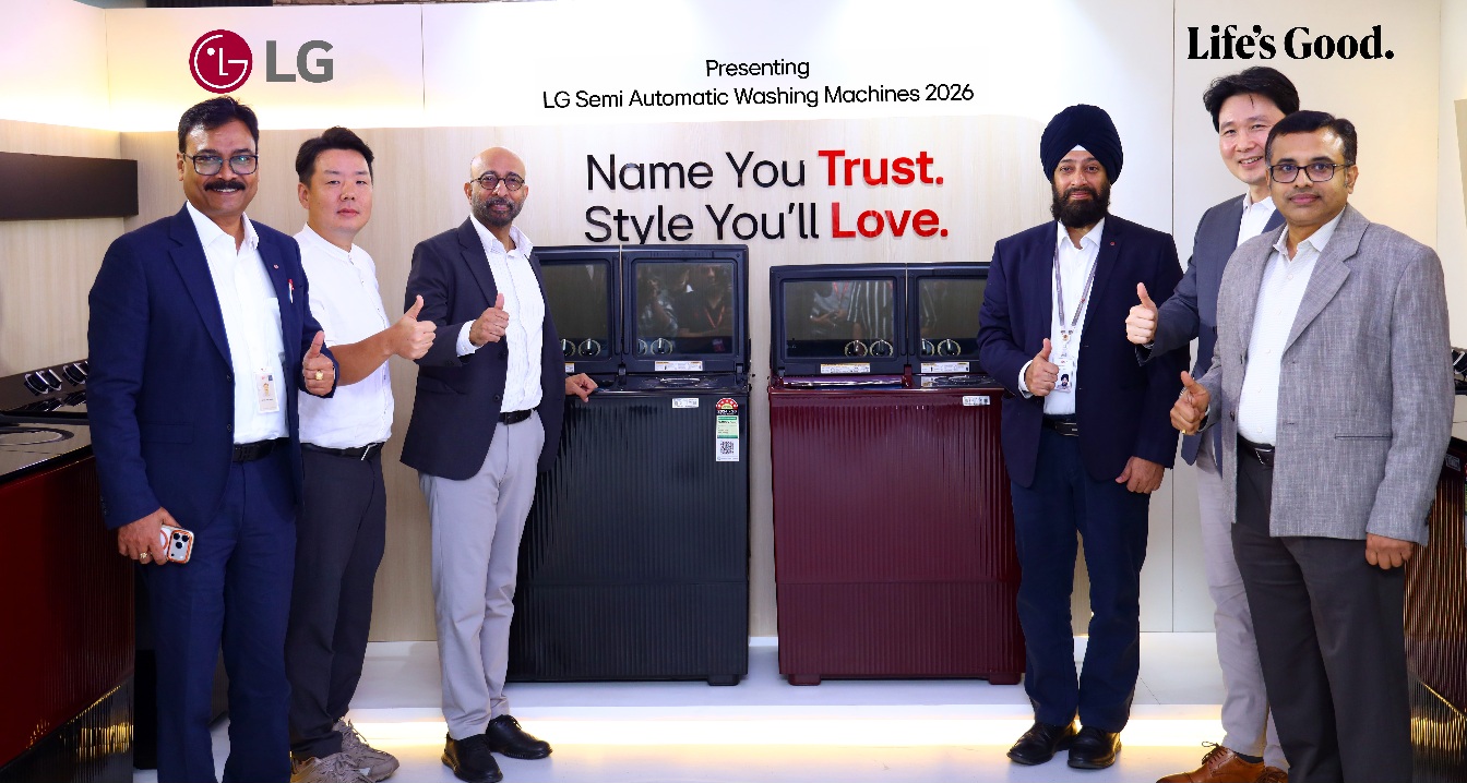 LG News : LG ने भारत में लॉन्च की नई Semi-Automatic Washing Machine Range, 8 से 12 Kg क्षमता वाले 15 मॉडल; ग्रेटर नोएडा में निर्माण और 2027 से 10+ देशों में निर्यात की योजना