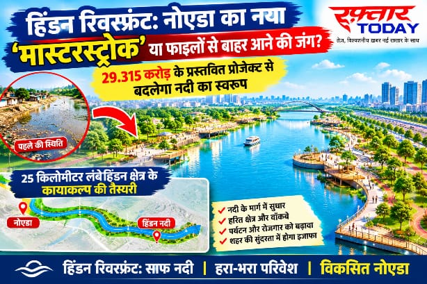 Noida News: हिंडन रिवरफ्रंट प्रोजेक्ट से बदलेगी नोएडा की तस्वीर! 29,315 करोड़ की योजना, 25 किमी नदी क्षेत्र के कायाकल्प के लिए 5 सदस्यीय समिति करेगी अध्ययन