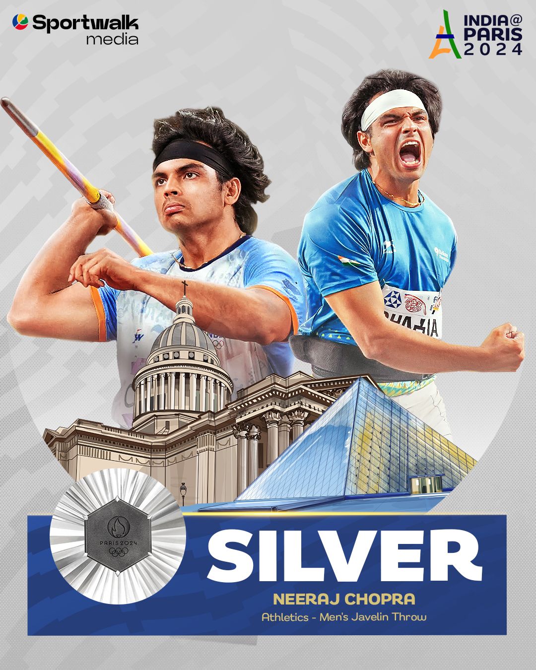 ParisOlympics2024India: नीरज चोपड़ा ने पेरिस ओलिंपिक में सिल्वर मेडल जीतकर भारत को किया गौरवान्वित, 89.45 मीटर के थ्रो से रचा इतिहास, पीएम मोदी ने कहा एक्सीलेंट नीरज