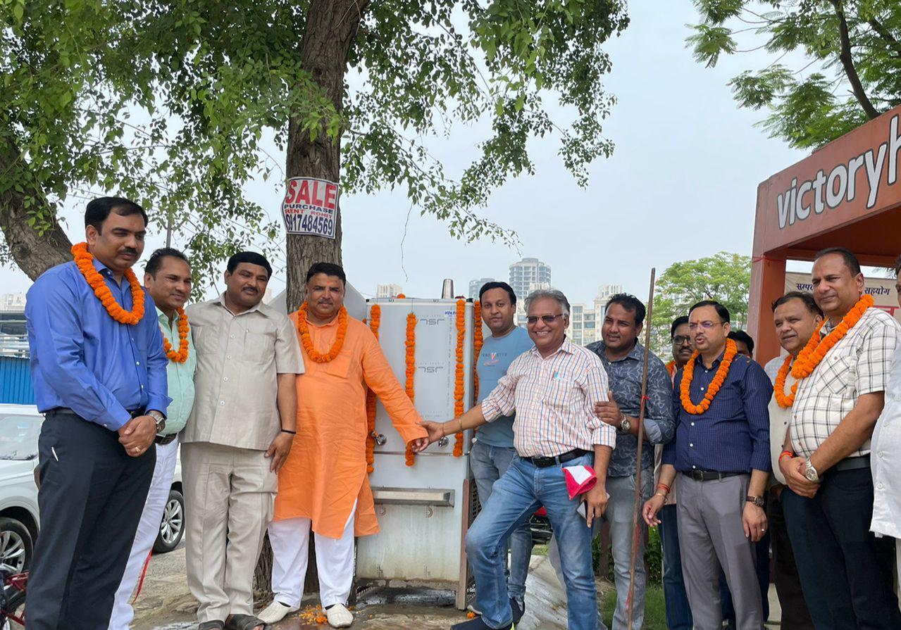जल ही जीवन है,साइट 4 में लगाया वॉटर कूलर
