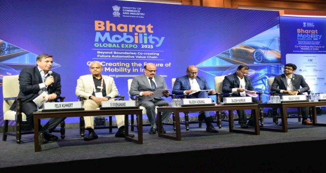 Bharat Mobility Global Expo News : भारत मोबिलिटी ग्लोबल एक्सपो 2025, गतिशीलता के भविष्य पर विशेषज्ञों की गहन चर्चा और नवाचार की झलक, 2047 तक विकसित भारत का विजन