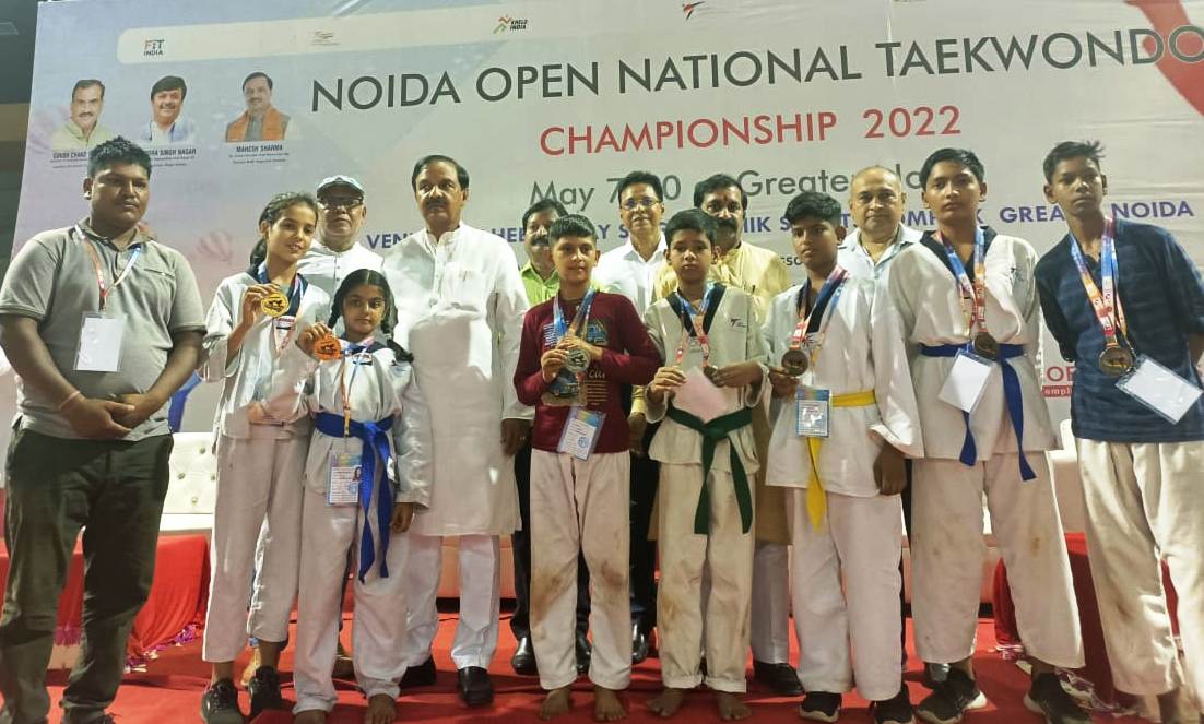 राष्ट्रीय ताइक्वांडो चैम्यिनशिप का समापन, सांसद एवं पूर्व मंत्री भारत सरकार डा. महेश शर्मा जी ने आकर इसका शुभ आरंभ कराया