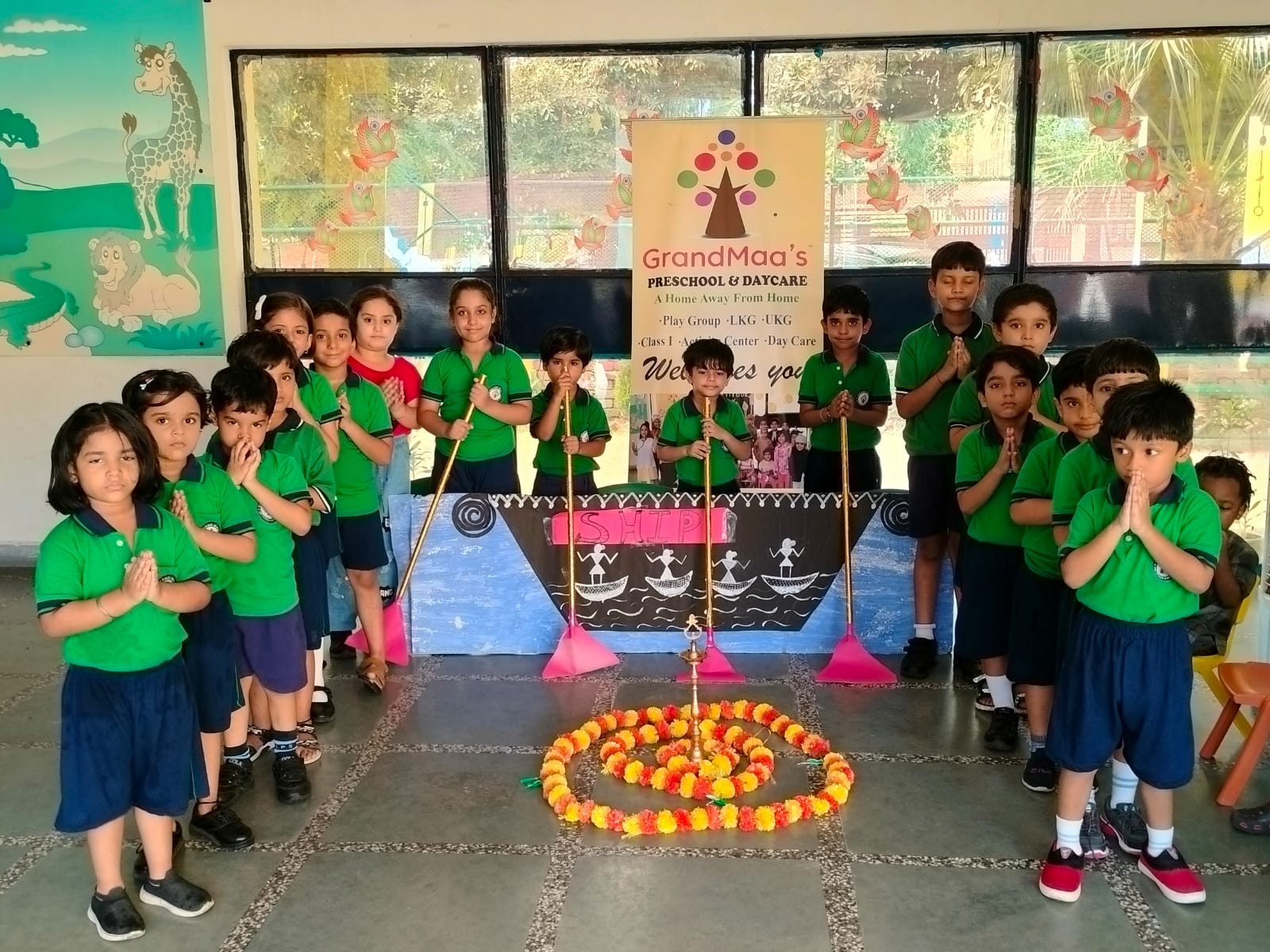 ग्रैंड माँ प्रीस्कूल एंड डे केयर में बनाया गया ओणम फेस्टिवल