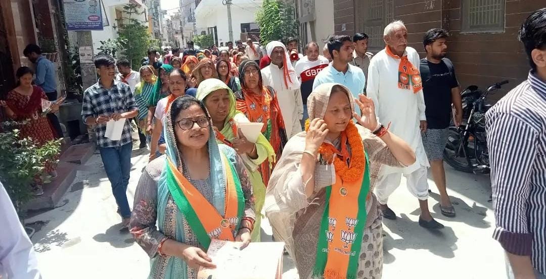 दादरी स्वर्ण समाज ने गीता पंडित का स्वागत कर समर्थन देने का एलान किया