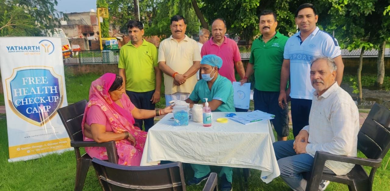 सेक्टर डेल्टा टू में लगा फ्री हेल्थ चेकअप कैंप