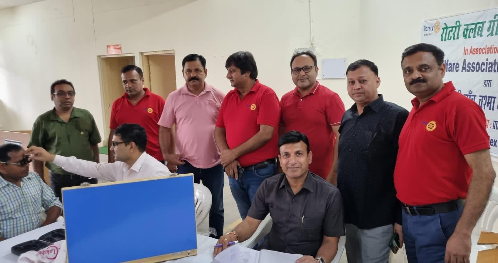 रोटरी क्लब ग्रीन ग्रेनो ने लगाया निःशुल्क नेत्र जांच शिविर