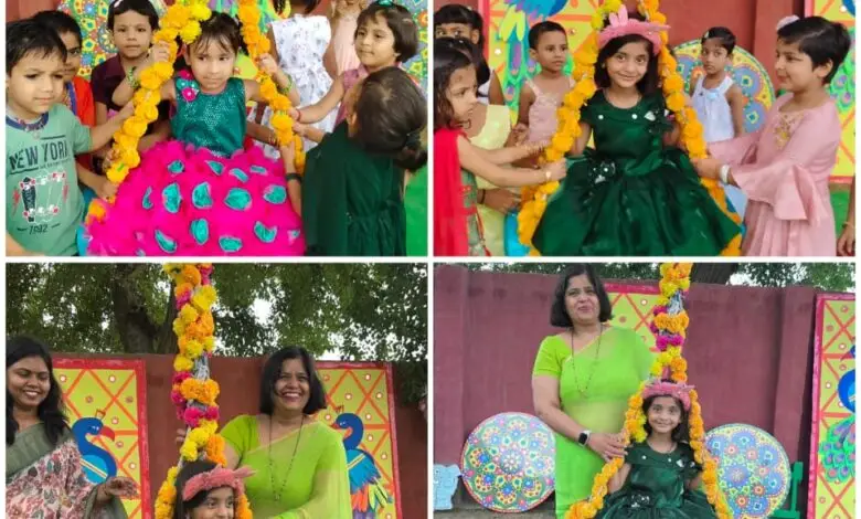 Dadri News: सेंट हुड कान्वेंट स्कूल में धूमधाम से मनाया गया हरियाली तीज महोत्सव