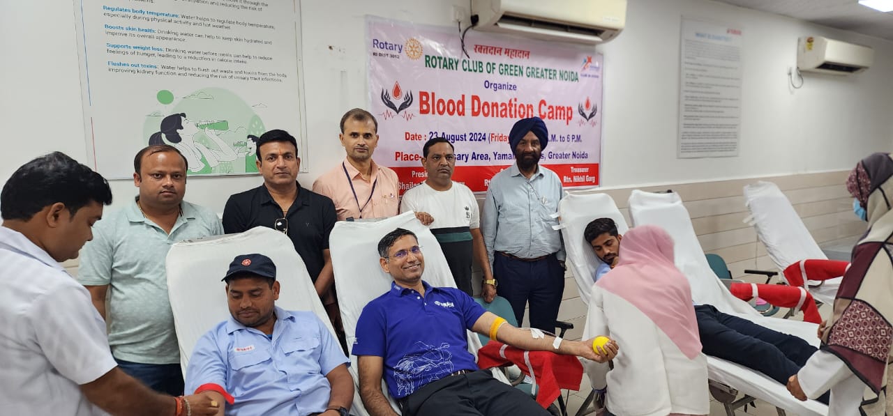 Rotary Club News ब्लड की बूंदों से बन रही ज़िंदगियों की कहानी, ग्रेटर नोएडा में रोटरी क्लब का रक्तदान शिविर सफलतापूर्वक सम्पन्न