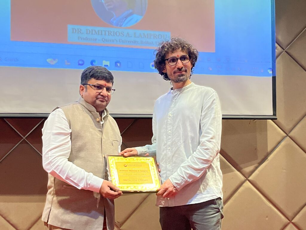 Galgotia University News : गलगोटियास कॉलेज ऑफ फार्मेसी में , "दवा वितरण पर नवीन प्रौद्योगिकियां", पर विशेष अतिथि व्याख्यान का आयोजन