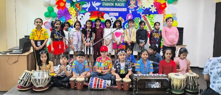 GD Goenka School News : ग्रेटर नोएडा के जी.डी. गोयनका पब्लिक स्कूल में “ऑर्केस्ट्रा दिवस” की अद्भुत और सुरमयी गूंज, बच्चों ने अपनी शानदार प्रस्तुतियों से सबको मोहा, अभिभावक और शिक्षक हुए अभिभूत, प्रधानाचार्या डॉ रेनू सहगल का संदेश – “कला से ही होता है सर्वांगीण विकास”