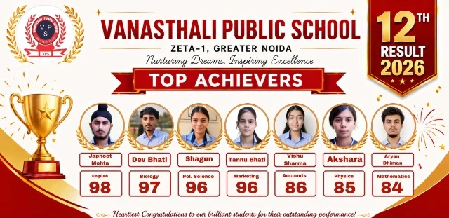 Vanasthali Public School News : “रिजल्ट में चमका वनस्थली, बजट पर जागा समसारा का भविष्य!”, ग्रेटर नोएडा के स्कूलों में शिक्षा का डबल धमाका, कहीं बोर्ड रिजल्ट ने बजाई सफलता की घंटी तो कहीं छात्रों ने समझा देश की अर्थव्यवस्था का गणित