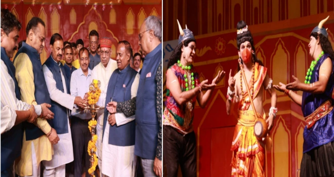 Noida Ramlila News : दिव्यता और भक्ति से सराबोर हुआ नोएडा, रामलीला महोत्सव का भव्य शुभारंभ, सांसद डॉ. महेश शर्मा ने किया दीप प्रज्ज्वलन, “नारद मोह प्रसंग” ने बांधा समां, संस्कृति और अध्यात्म का संगम,आरती और प्रसाद वितरण से हुआ समापन, गणेश वंदना से हुई शुरुआत