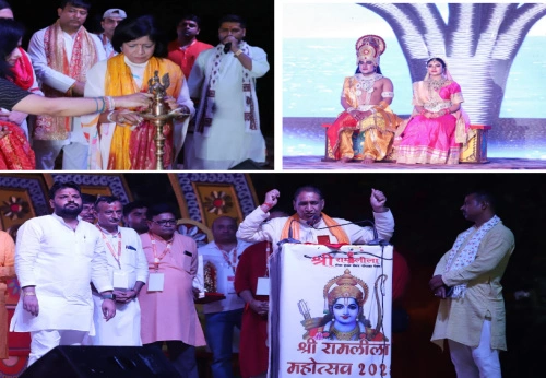 Greater Noida West Ramlila : ग्रेटर नोएडा वेस्ट में श्री रामलीला महोत्सव 2025 की भव्य शुरुआत, गणेश वंदना से गूंजी आराधना, श्रवण कुमार प्रसंग ने दर्शकों को कर दिया भावुक, रामदरबार मंदिर की स्थापना बनी विशेष आकर्षण, मुख्य अतिथियों दादरी विधायक तेजपाल नागर और गौर ग्रुप की निदेशक मंजू गौर ने दी शुभकामनाएं