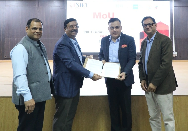 NIET College News : एनआईईटी बिज़नेस स्कूल में शिक्षा और उद्योग का महायोग!, NIPM के साथ हुआ ऐतिहासिक MOU — HR शिक्षा को मिलेगा नया उड़ान पथ, छात्रों के लिए खुलेंगे करियर के स्वर्णिम द्वार
