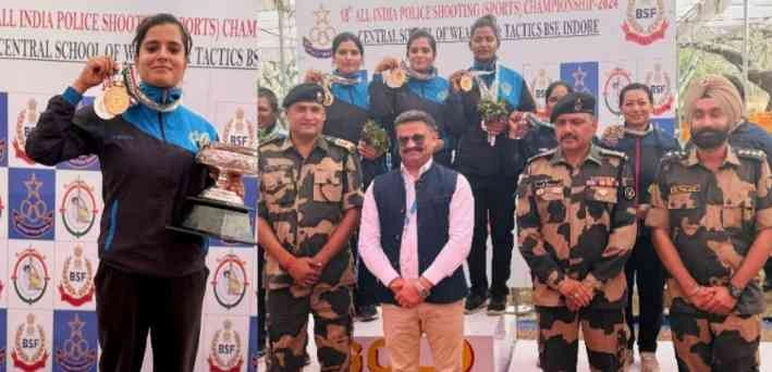 India Police Shuting News : स्वर्ण पर निशाना!, ग्रेटर नोएडा की शूटर सीमा यादव ने इंदौर में जीते गोल्ड और सिल्वर, निशानेबाजी में दिखाया दम, इंदौर में जुटे देशभर के निशानेबाज, प्रतिस्पर्धा में सीमा ने मारी बाज़ी