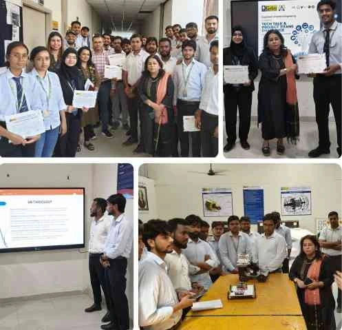 GNIOT College News : तकनीक, टैलेंट और टीमवर्क का धमाका, GNIOT में 'Tech Talk &amp; Project Titans Challenge' के ज़रिए छात्रों ने दिखाया शानदार इनोवेशन, AgriBot से लेकर Solar BrewMate तक पेश किए व्यावहारिक समाधान, छात्रों के भीतर की वैज्ञानिक सोच को मिला मंच, जूनियर्स को मिला प्रेरणा का स्रोत