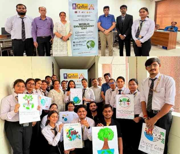 GNIOT College News : जब रंगों में बसा पर्यावरण का संदेश!, GNIOT MBA संस्थान में विश्व पर्यावरण दिवस पर ‘लोगो मेकिंग प्रतियोगिता’ का रचनात्मक आयोजन, जब कला और चेतना का हुआ संगम