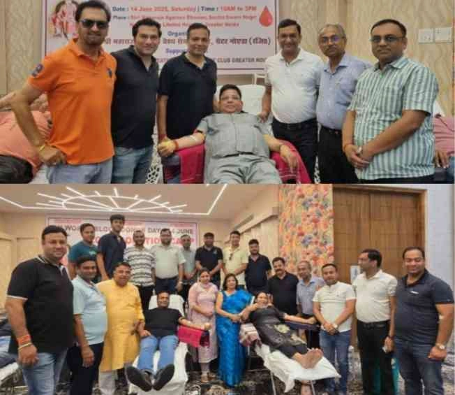 Roatry Club News : रक्तदान ही है महादान!,अग्रसेन भवन में आयोजित रक्तदान शिविर में जुटे सौ से अधिक रक्तदाता, 60 यूनिट रक्त एकत्र, महिलाओं और युवाओं की भागीदारी रही सराहनीय