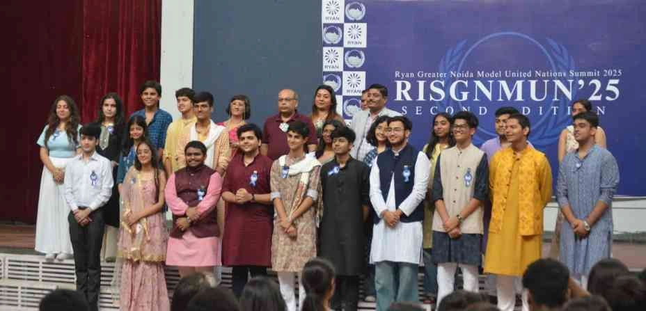 Ryan RISGNMUN 2025: “इवॉल्व, एम्पावर, एम्ब्रेस” थीम के साथ युवा नेतृत्व का बेहतरीन संगम, रयान इंटरनेशनल स्कूल ग्रेटर नोएडा में कूटनीति, संवाद और वैश्विक दृष्टिकोण का उत्सव, दिल्ली-एनसीआर के अग्रणी स्कूलों की उत्साही भागीदारी