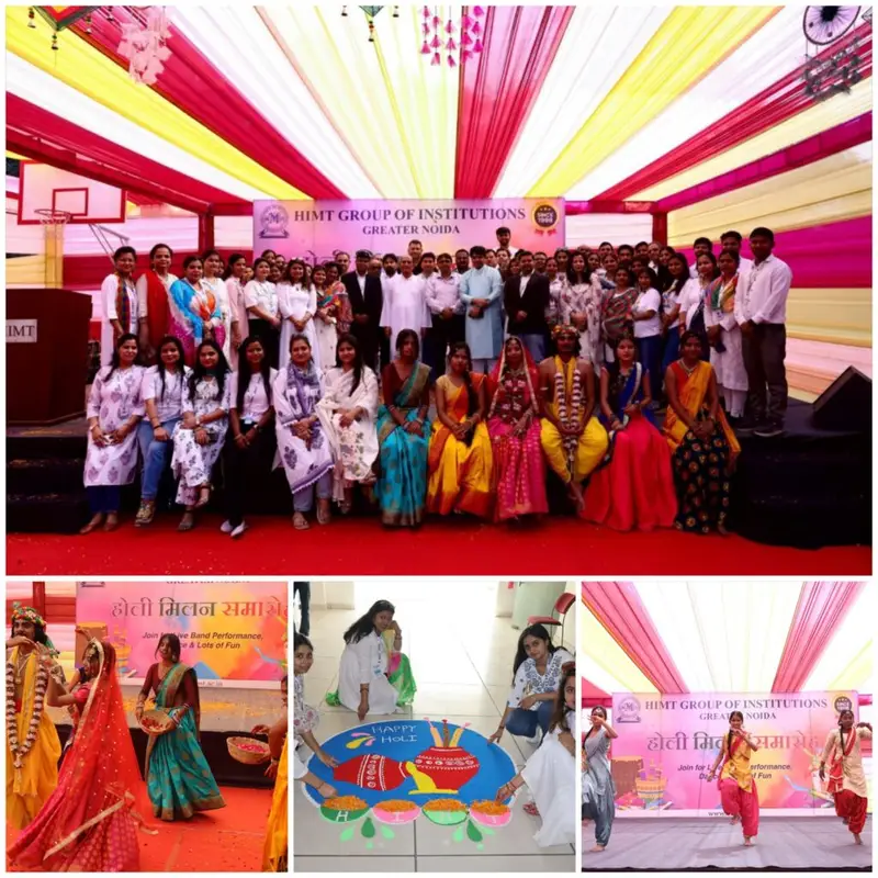 HIMT College News : HIMT ग्रुप ऑफ इंस्टिट्यूशंस में रंगों की बहार, लाइव बैंड, सांस्कृतिक प्रस्तुतियों और ‘फूलों की होली’ के साथ मनाया गया होली महोत्सव