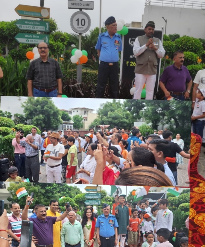 Greater Noida News: पैरामाउंट गोल्फ फॉरेस्ट सोसाइटी में 78वें स्वतंत्रता दिवस के अवसर पर देशभक्ति की धारा में बहे निवासियों ने बड़े धूमधाम से मनाया स्वतंत्रता दिवस, रिटायर्ड विंग कमांडर योग्य शर्मा, रिटायर्ड कमांडर उदल सिंह के प्रेरणादायक शब्दों ने जगाई देश सेवा की अलख