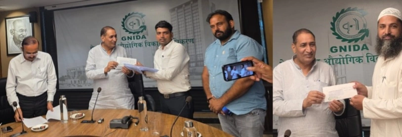 Greater Noida Authority News : सूरजपुर में किसानों को मिला ‘हक़ का तोहफ़ा’, ग्रेटर नोएडा प्राधिकरण ने 6% आबंटन योजना के तहत बांटे प्लॉट, विधायक तेजपाल नागर बोले– “किसानों की समृद्धि ही क्षेत्र के विकास की असली पहचान”, विकास और किसान एक साथ आगे बढ़ते कदम