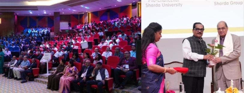 Sharda University News : शारदा अस्पताल में आयुष्मान भारत योजना पर राष्ट्रीय सम्मेलन, स्वास्थ्य सुरक्षा और चुनौतियों पर गहन मंथन, नई ऊंचाइयों की ओर बढ़ती योजना, शारदा ग्रुप चेयरमैन पीके गुप्ता का विजन