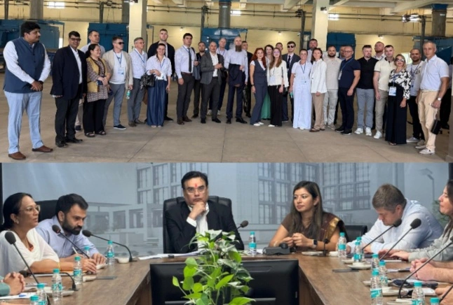 Greater Noida Authority News : रूस से आया निवेश का कारवां, ग्रेटर नोएडा बना आकर्षण का केंद्र, इंडस्ट्रियल टाउनशिप के इंफ्रास्ट्रक्चर ने किया प्रभावित, भारत-रूस रिश्तों में नई ऊर्जा, उद्योग और तकनीक की नई संभावनाओं पर फोकस, एसीईओ सौम्य श्रीवास्तव व एसीईओ प्रेरणा सिंह के साथ की बैठक