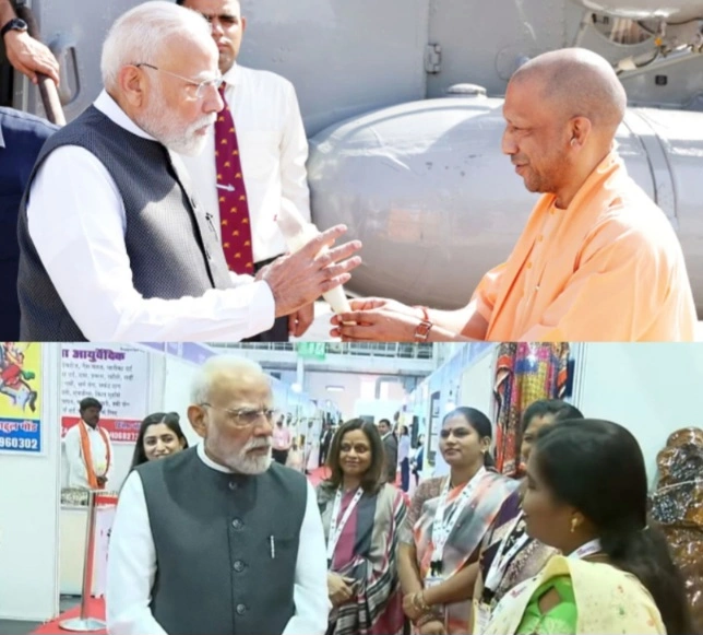 UPITS 2025 PM Modi Inauguration : उत्तर प्रदेश के सबसे बड़े मेले UPITS-2025 का प्रधानमंत्री नरेंद्र मोदी ने किया भव्य उद्घाटन,  प्रदेश के मुख्यमंत्री योगी आदित्यनाथ मंच पर मौजूद रहे, प्रधानमंत्री मोदी ने कई भारतीय और विदेशी व्यापारियों से मुलाकात की, पढ़ें लाइव अपडेट