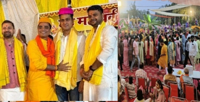 Greater Noida BJP News : ग्रेटर नोएडा सेक्टर म्यू–1 में छठ महापर्व का भव्य आयोजन, हजारों श्रद्धालुओं ने दिया अर्घ्य,  भाजपा गौतमबुद्ध नगर के जिलाध्यक्ष श्री अभिषेक शर्मा, ग्रेटर नोएडा मंडल अध्यक्ष श्री अर्पित तिवारी रहे मौजूद
