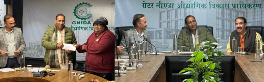 Greater Noida Authority News : “ज़मीन गई थी विकास में, अब मिला हक़ का आशियाना”, आबादी भूखंड पाकर रिठौरी–मथुरापुर के किसानों के खिले चेहरे, वर्षों का इंतज़ार हुआ खत्म, विधायक ने की पारदर्शी प्रक्रिया की सराहना, सीईओ NG रवि कुमार पका स्पष्ट संदेश किसानों का हक सर्वोपरि