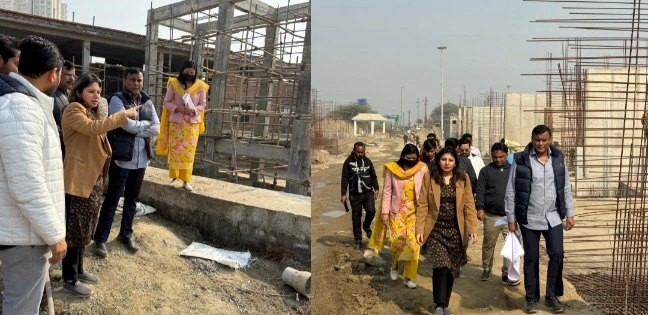 Greater Noida Authority News : ग्रेटर नोएडा वेस्ट को बड़ी सौगात, 45 एमएलडी एसटीपी और मास्टर सीवेज पंपिंग स्टेशन का निर्माण तेज, एसीईओ प्रेरणा सिंह ने किया निरीक्षण, तय समय से पहले कार्य पूरा करने के सख्त निर्देश, 71 करोड़ रुपये की लागत से बन रहा अत्याधुनिक एसटीपी