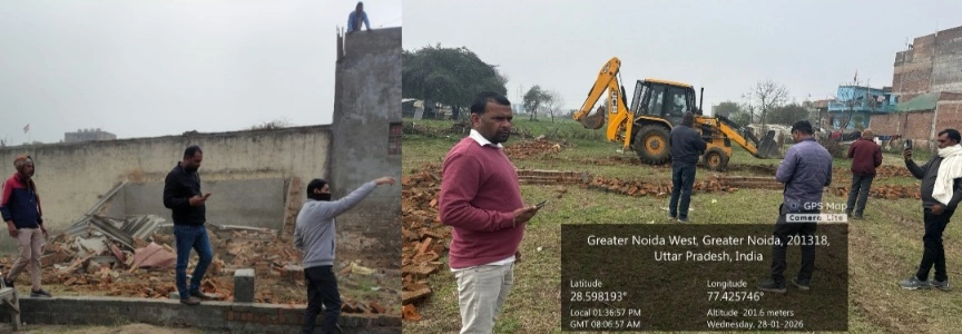 Greater Noida Authority News: डूब क्षेत्र में सपनों की कॉलोनी?, हैबतपुर में चला ग्रेनो प्राधिकरण का बुल्डोजर, 6,000 वर्ग मीटर अवैध निर्माण मिट्टी में मिला, बार-बार चेतावनी के बावजूद जारी रहा निर्माण, दो घंटे चला बुल्डोजर ऑपरेशन, एनजीटी के आदेशों का सख्त पालन