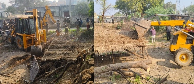 Greater Noida Authority News : सरकारी ज़मीन पर बुल्डोज़र का इंसाफ़, अमरपुर में ग्रेनो प्राधिकरण की बड़ी कार्रवाई, 10 करोड़ की ज़मीन अतिक्रमण से कराई मुक्त, 5000 वर्ग मीटर ज़मीन प्राधिकरण के कब्ज़े में, प्राधिकरण के सीईओ एनजी रवि कुमार, जिलाधिकारी मेधा रूपम के निर्देश पर अतिक्रमण हटाया गया