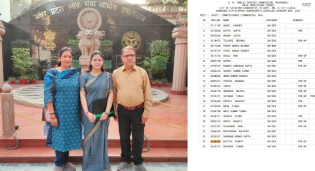 UPPSC Daughter News : “बेटी ने रचा इतिहास!”, ग्रेटर नोएडा के रोजा जलालपुर की निकिता पंडित बनीं UPPSC टॉपर, 24वीं रैंक से पूरे जिले का नाम रोशन, “गांव की बेटी, पूरे प्रदेश की पहचान”, “गांव में जश्न का माहौल”—हर चेहरे पर खुशी, हर दिल में गर्व