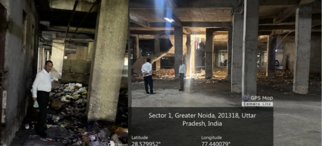 Greater Noida Authority News : “बेसमेंट बना कूड़ाघर, अब जेब पर पड़ा वार!”, ईकोविलेज-1 पर 46 हजार का जुर्माना, प्राधिकरण की सख्ती से हड़कंप, शिकायत से जांच तक—बेसमेंट में मिला ‘कूड़े का पहाड़’, एसीईओ श्रीलक्ष्मी वीएस का संदेश—“खुद करें कचरे का प्रबंधन”