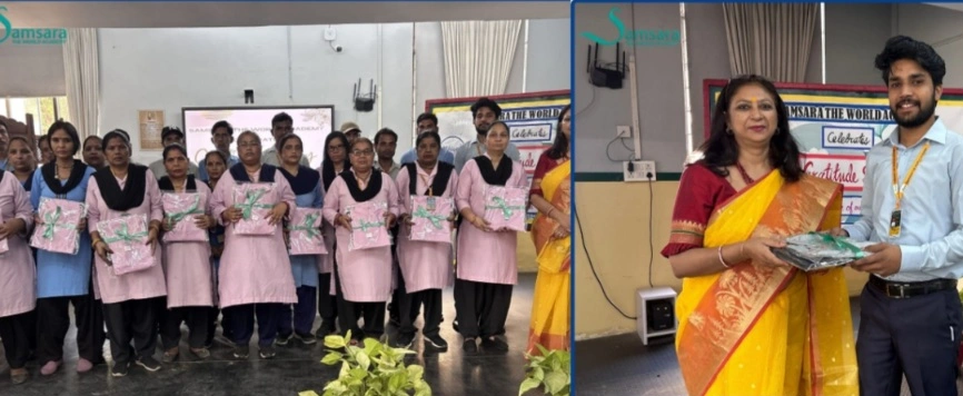 Samsara School News : “पर्दे के पीछे के असली हीरो को सलाम, समसारा विद्यालय में श्रमिक दिवस पर कृतज्ञता का भाव, सम्मान और संवेदनाओं का अनोखा संगम, प्रधानाचार्या शालिनी प्रसाद का प्रेरक संदेश: “कर्मचारी ही संस्थान की रीढ़ हैं”