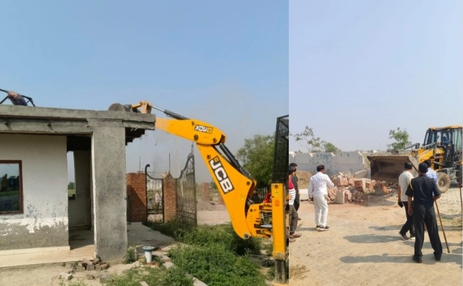 Greater Noida Authority News : बुलडोजर की गरज से कांपे भूमाफिया!, ग्रेटर नोएडा प्राधिकरण का बड़ा एक्शन — ननवा का राजपुर में 40 करोड़ की जमीन से हटाया कब्जा, अवैध प्लॉटिंग पर चला पीला पंजाग्रेनो प्राधिकरण ने ननवा का राजपुर में हटाया अतिक्रमण, 20 हजार वर्ग मीटर जमीन पर अवैध निर्माण को तोड़ा, सीईओ NG रवि कुमार के निर्देश पर भूलेख और परियोजना विभाग की संयुक्त टीम द्वारा की गई