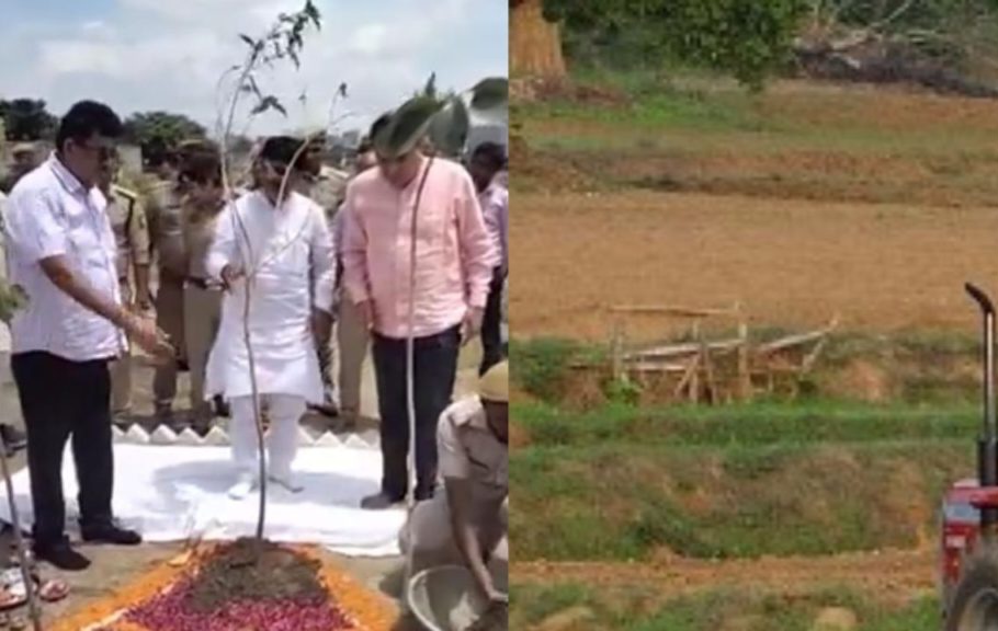 UP Govt News : भूमाफिया का खुला चैलेंज, यूपी के मंत्री और डीएम द्वारा लगाए गए पौधों को नष्ट कर सरकारी जमीन पर कब्जा करने की कोशिश, पुलिस ने किया एक्शन