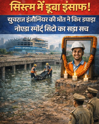 Breaking News : “बेसमेंट में डूबा एक इंजीनियर, सिस्टम में डूबा इंसाफ!, ”युवराज की मौत ने फिर उघाड़ा नोएडा स्पोर्ट्स सिटी का सड़ा सच, इंजीनियर की गैर-इरादतन हत्या का मामला, स्पोर्ट्स सिटी की गहराइयों में दबा सच, निर्मल सिंह के भ्रष्टाचार पर कब चलेगा कानून का बुलडोज़र?
