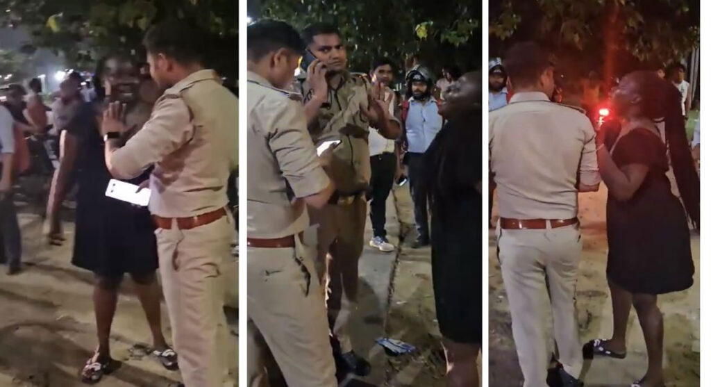 Greater Noida News: ग्रेटर नोएडा में विदेशी महिला ने शराब के नशे में सड़क पर मचाया हंगामा, पुलिस के साथ उलझी, तमाशा देखने वालों की भीड़ उमड़ी